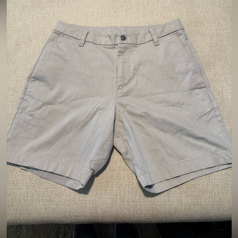 Lululemon Athletica Gray Flat Front Shorts